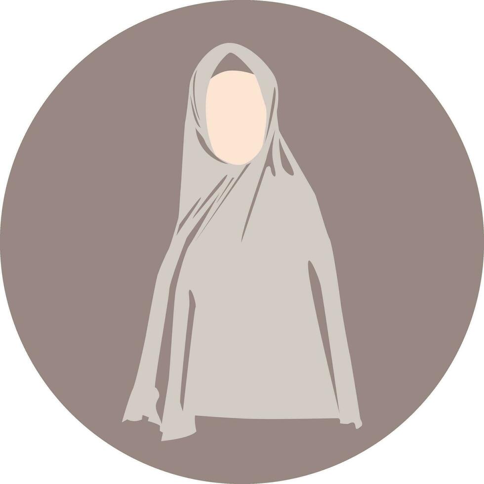 enkel illustration av muslim kvinna i hijab, lämplig för mode varumärke logotyp vektor