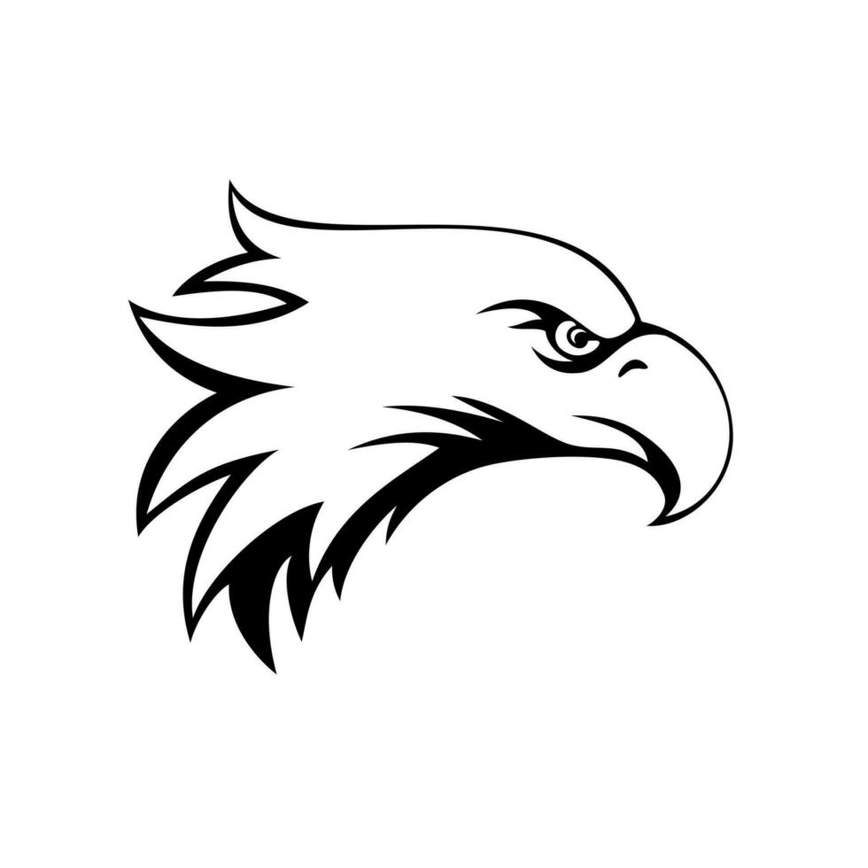 Adler Kopf Logo. Adler Logo Design. Adler Symbol Design auf Weiß Hintergrund. Adler Kopf Vektor Design Illustration. Adler Symbole.