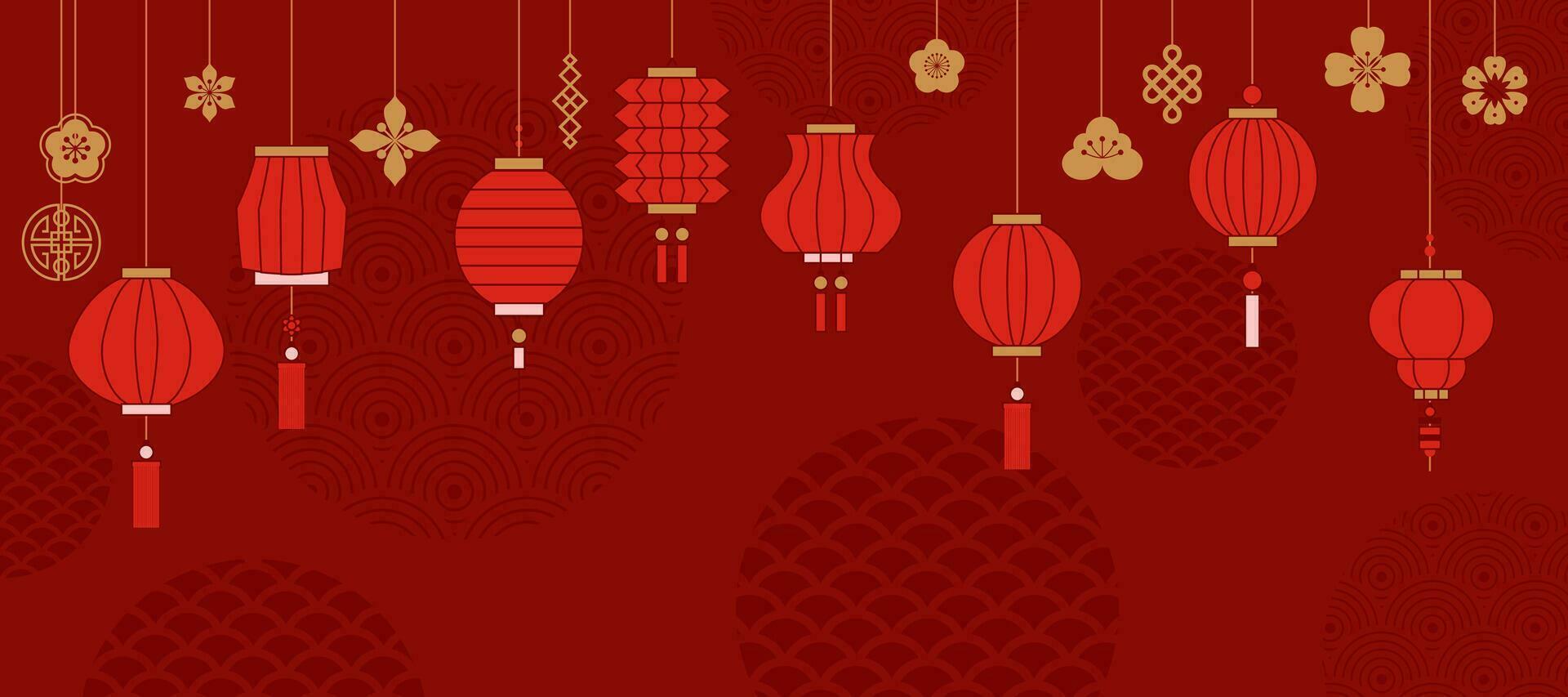 Chinesisch Neu Jahr 2024 , Jahr von das Drachen. zum Banner, Header, Poster. geometrisch Vektor eben modern Stil