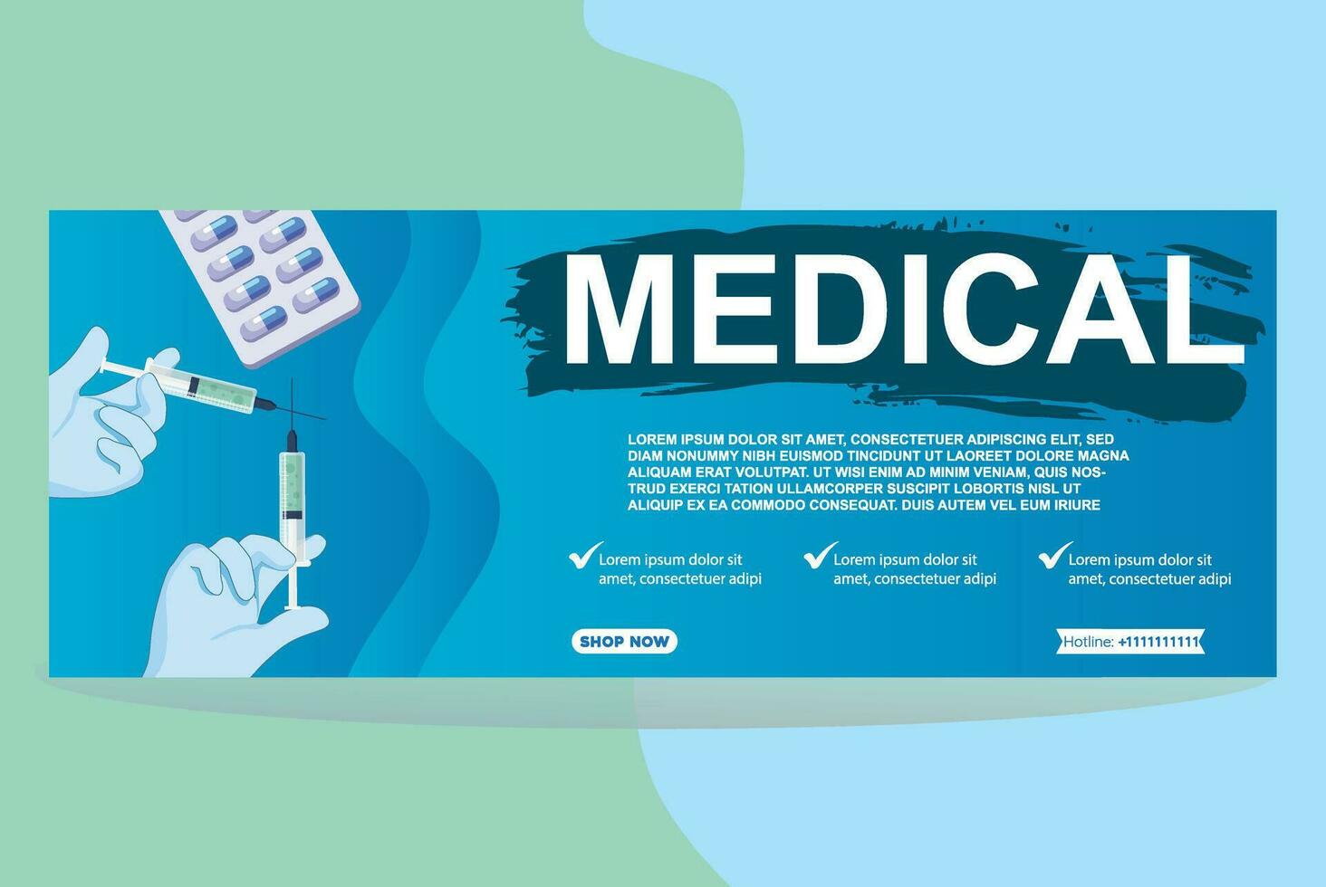 medizinisch Banner Design Vorlage vektor