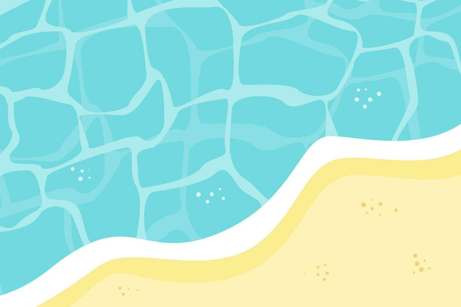 Meer Strand Muster Hintergrund. Vorlage Sommer- Konzept. Vektor Illustration