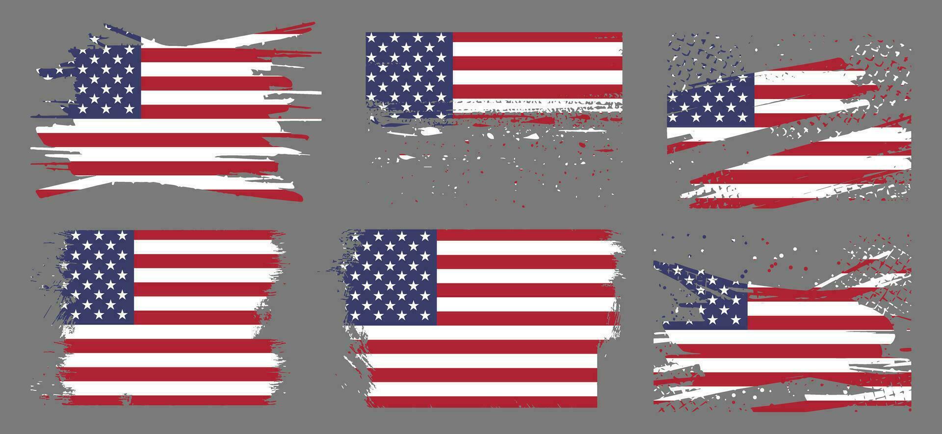 amerikan flagga silhuett, grunge USA flagga uppsättning vektor, grunge, flagga, silhuett, oberoende, juli, 4:e av juli, 4:e juli, flagga silhuett vektor