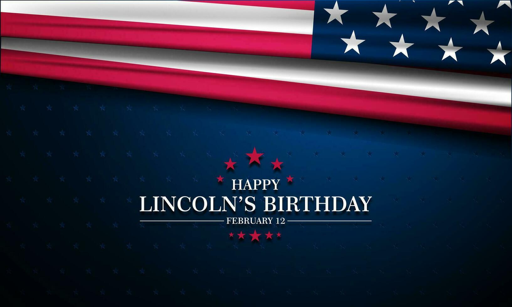 Lycklig Lincolns födelsedag februari 12 bakgrund vektor illustration