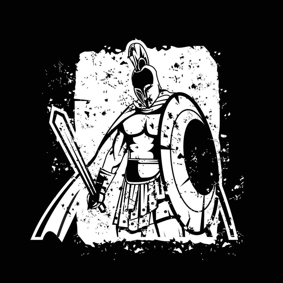 Gladiator, ein Illustration von Design Vektor