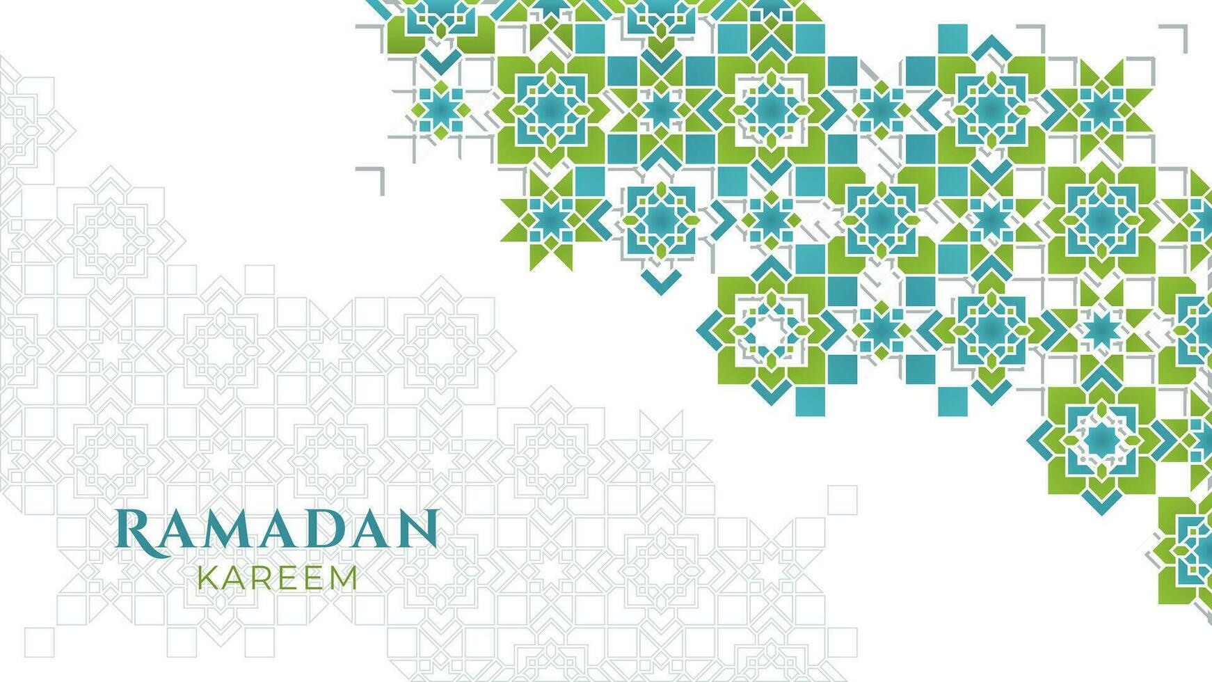 Mandala Kunst Ornament zum Ramadan Gruß Design vektor