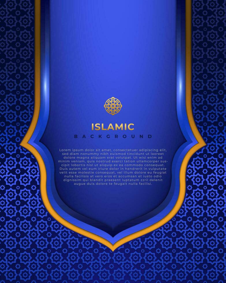 Blau islamisch Hintergrund mit Licht Auswirkungen vektor