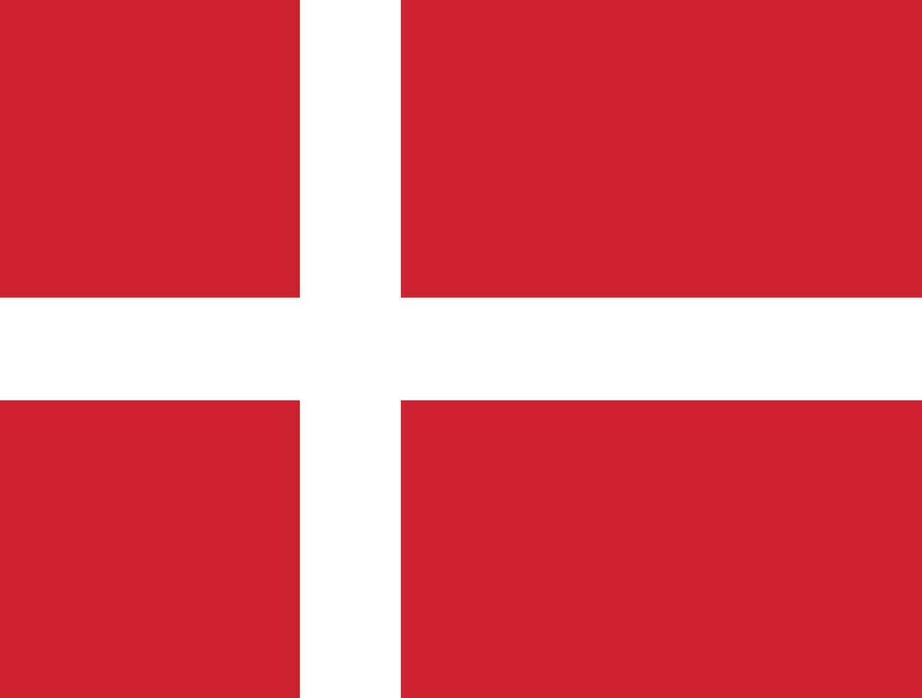 Flagge von dänemark.national Flagge von Dänemark vektor