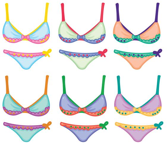 Sammlung von Bikini-Designs vektor