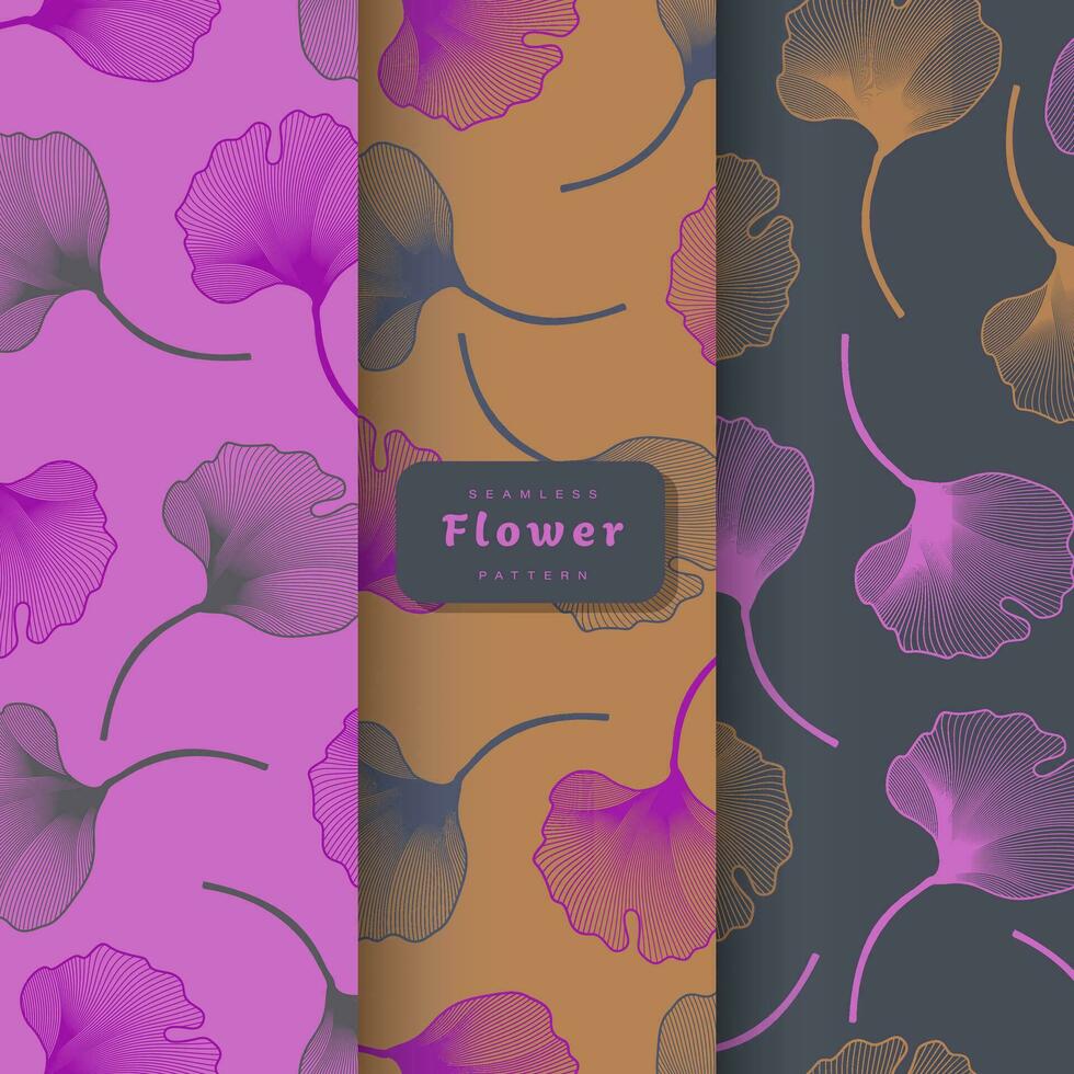 mönster med skön blommor och färger vektor