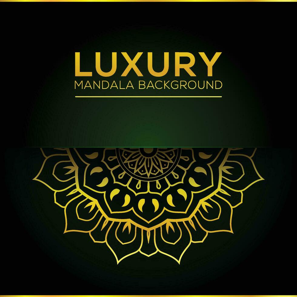 Luxus-Stil golden Mandala Hintergrund Vektor Design