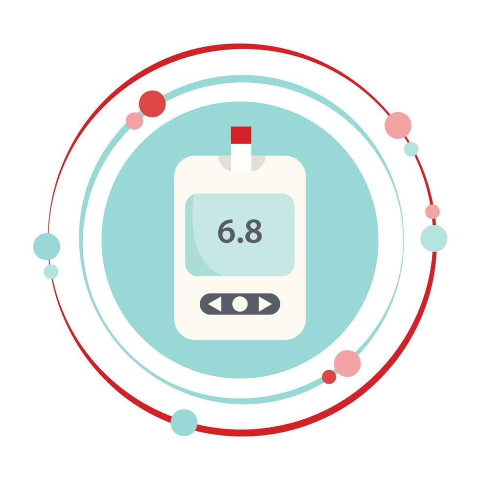 Glukometer Glucose Blut Zucker Monitor Vektor Illustration Grafik Symbol