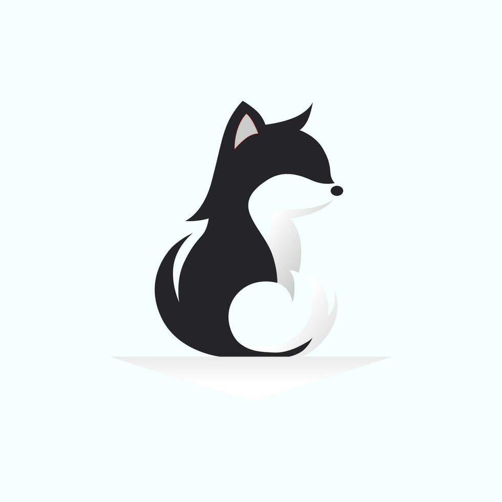 Fuchs einfach Logo Illustration vektor