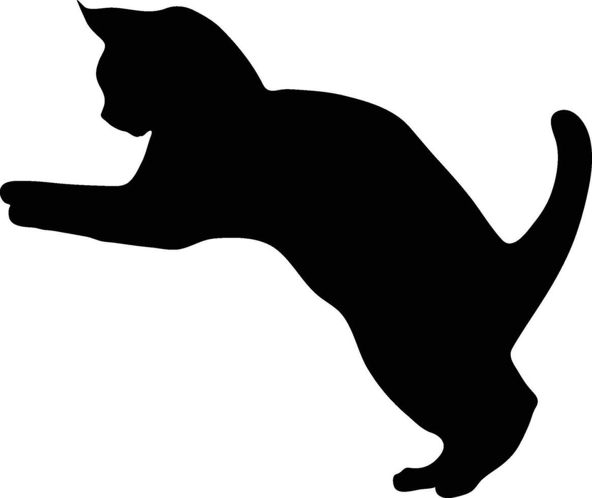 Katze Silhouette Bilder frei, Vektor isoliert Katze Silhouette Logo drucken Lager Vektor,