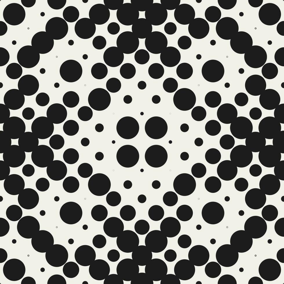 abstrakt svartvit punkt vektor sömlös mönster design