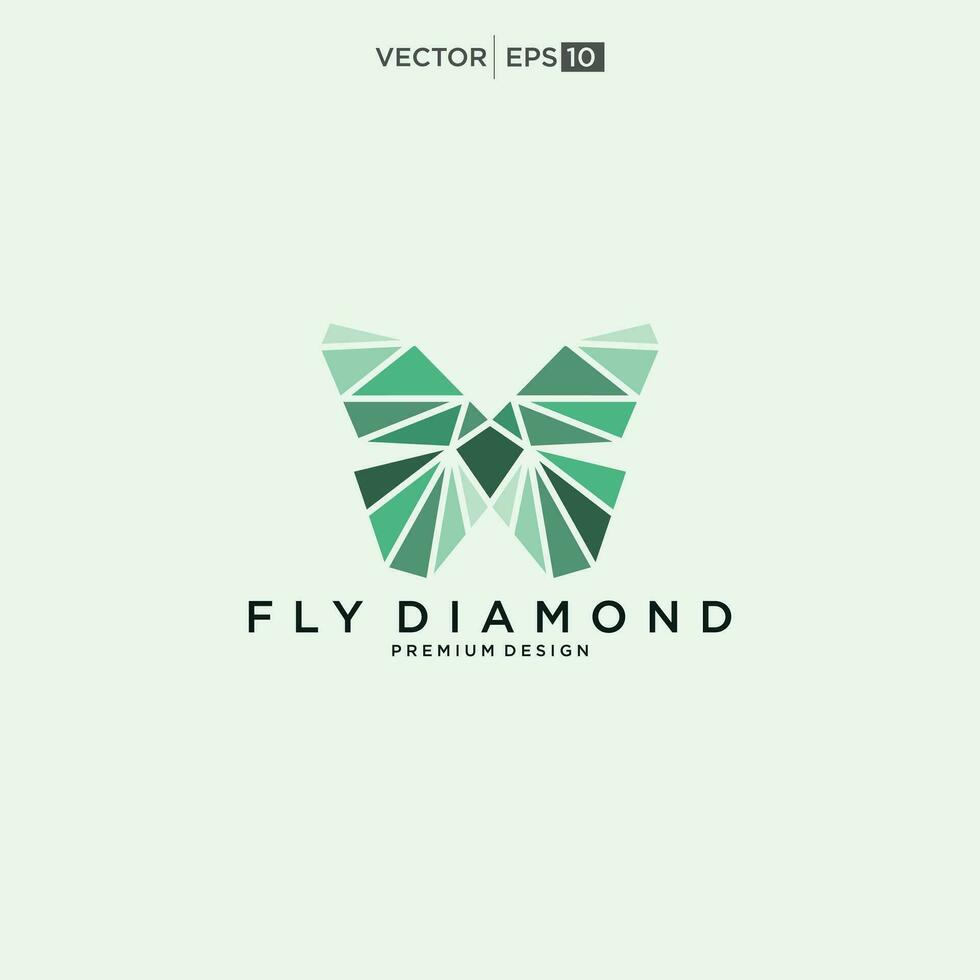 geometrisch polygonal Schmetterling Logo Design Vektor