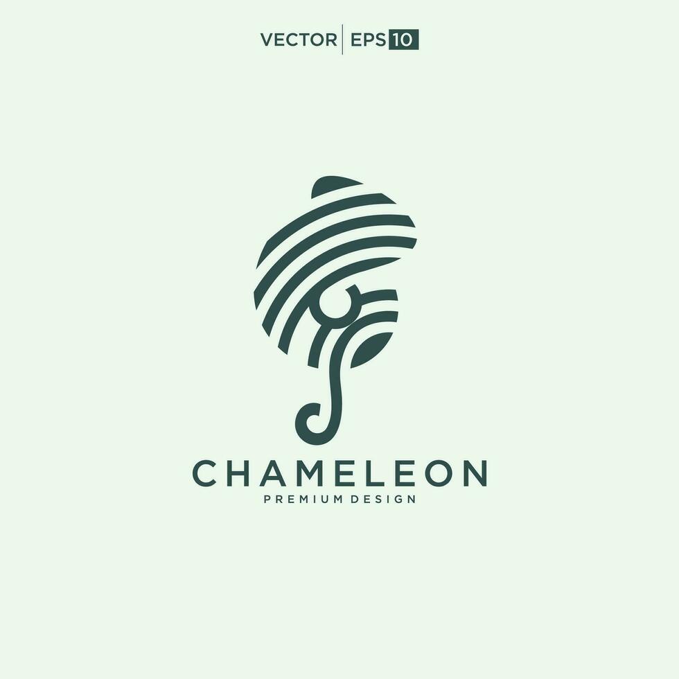 kameleont modern logotyp design mall. vektor illustration.