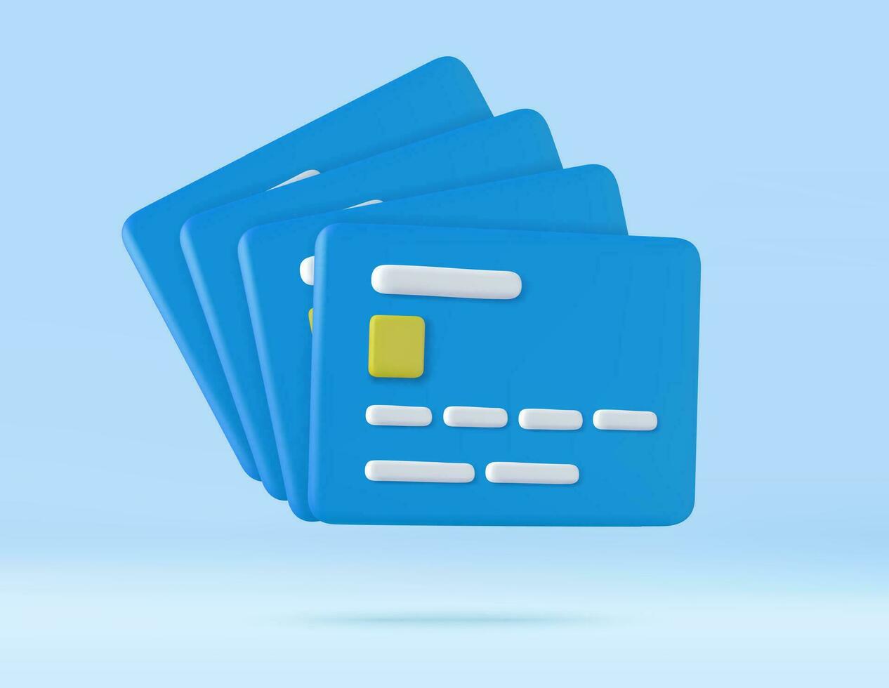 3d kreditkort vektor