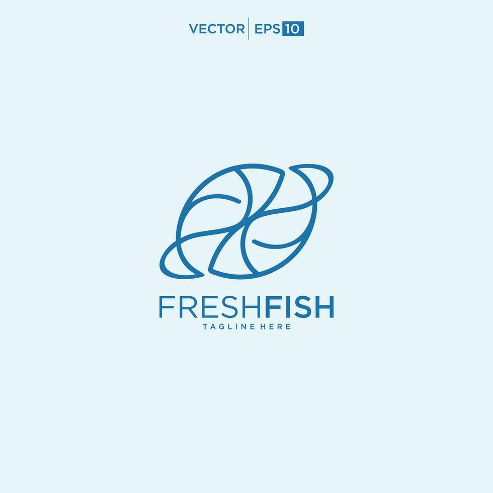 fisk logotyp mall lämplig för företag och produkt namn.. vektor