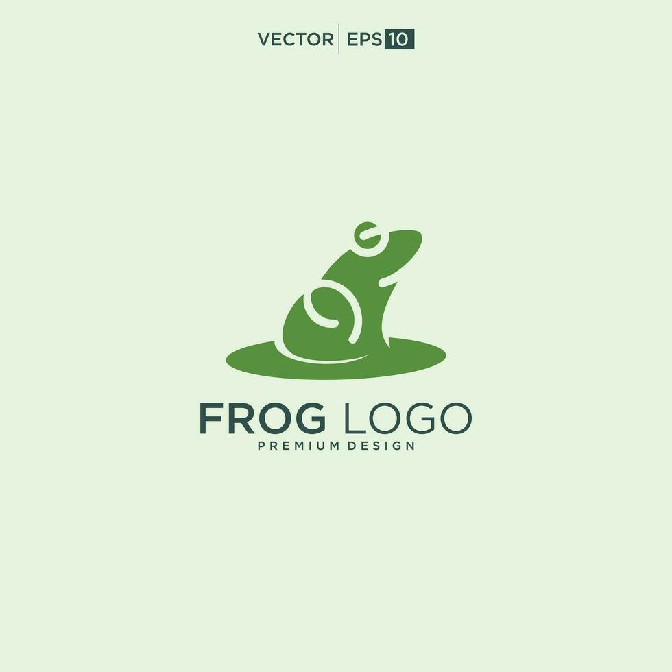 Frosch Logo Design Konzept. einfach Frosch Silhouette Logo Vektor Vorlage.