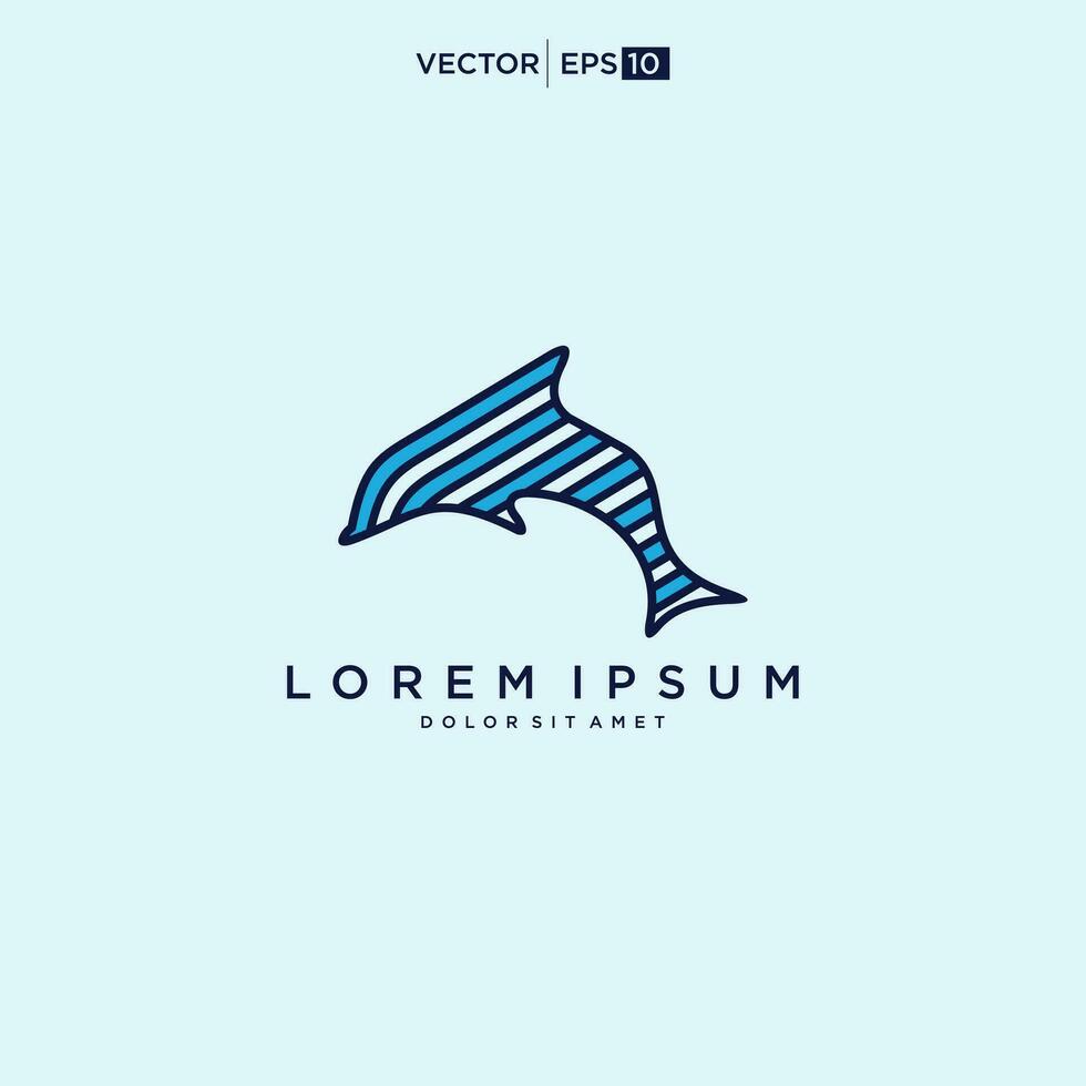 Delphin-Logo-Design-Vektor-Icon-Vorlage vektor