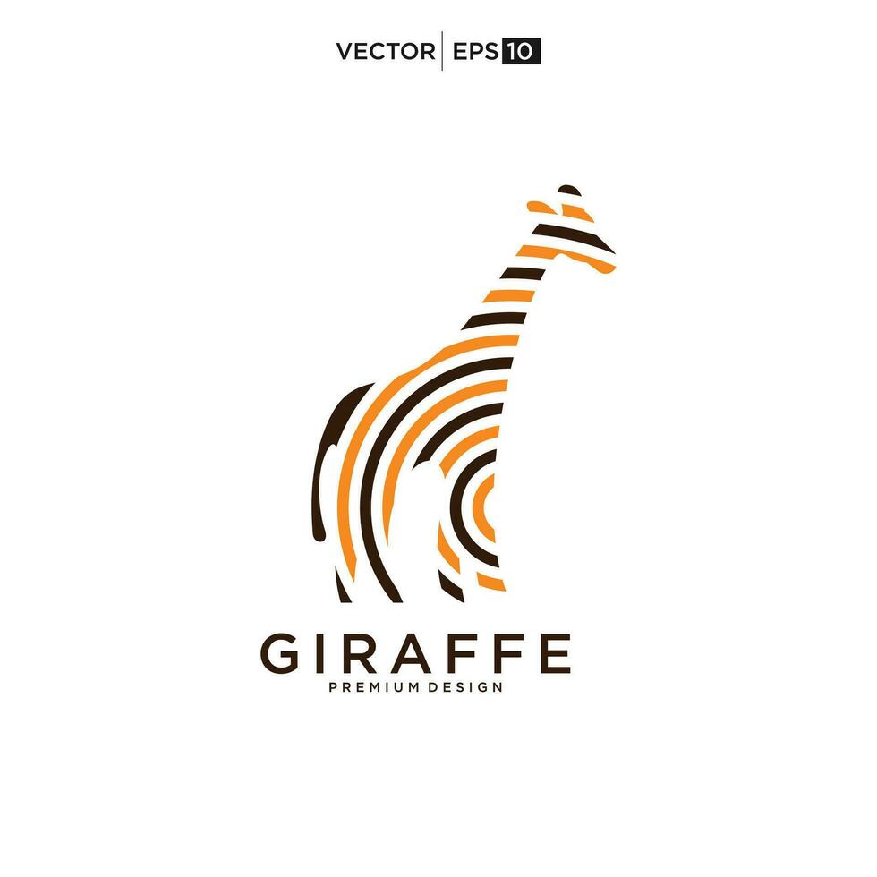 giraff logotyp vektor ikon illustration