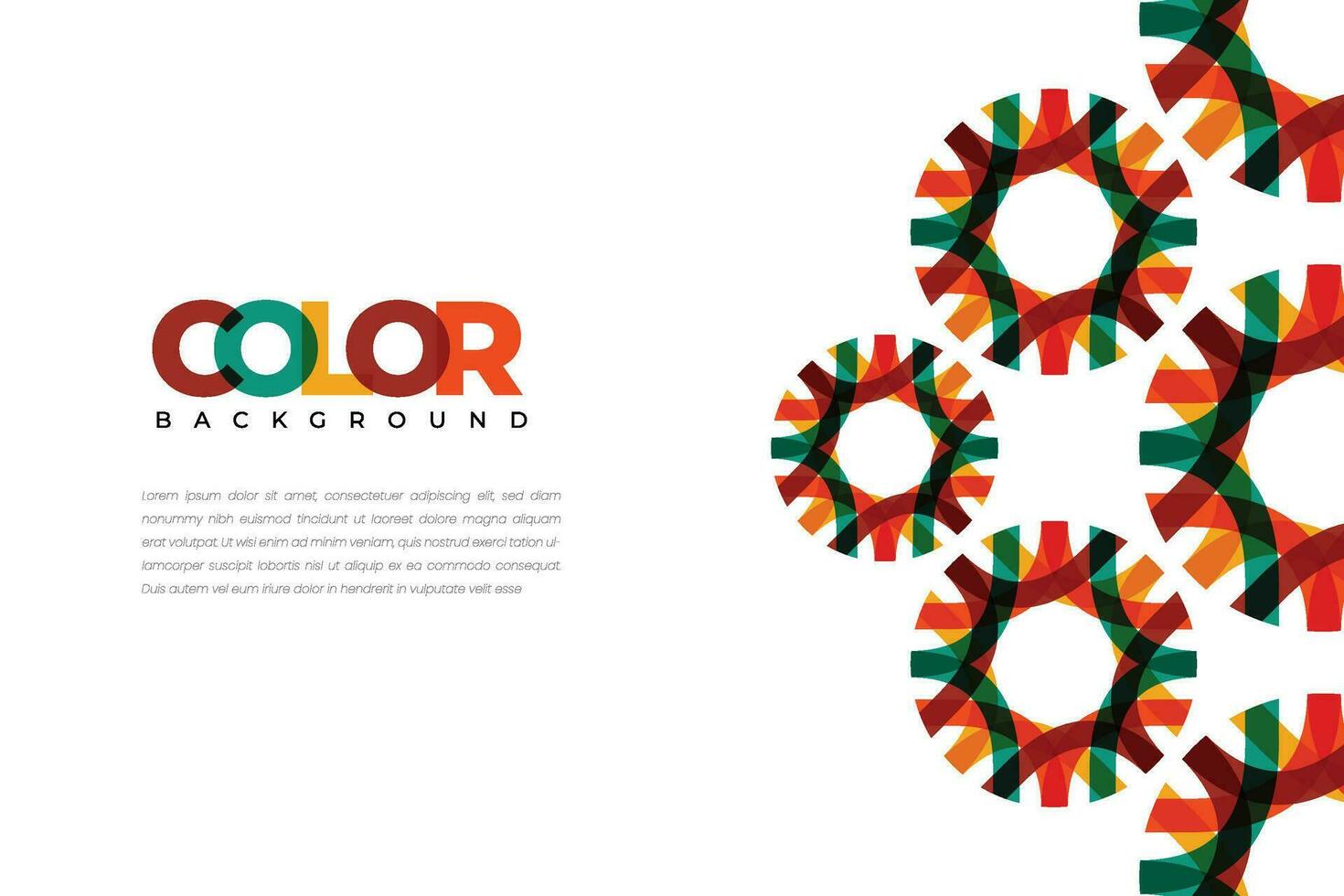 färgrik dekorativ bakgrund med kreativ ornament. enkel geometrisk mosaik- med färgrik dekorativ cirkel former. vektor