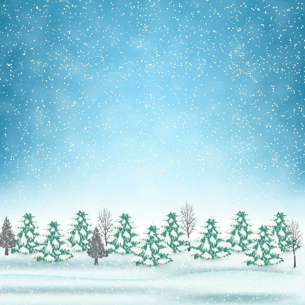 Winter Hintergrund mit die Geschenke. Vektor. vektor