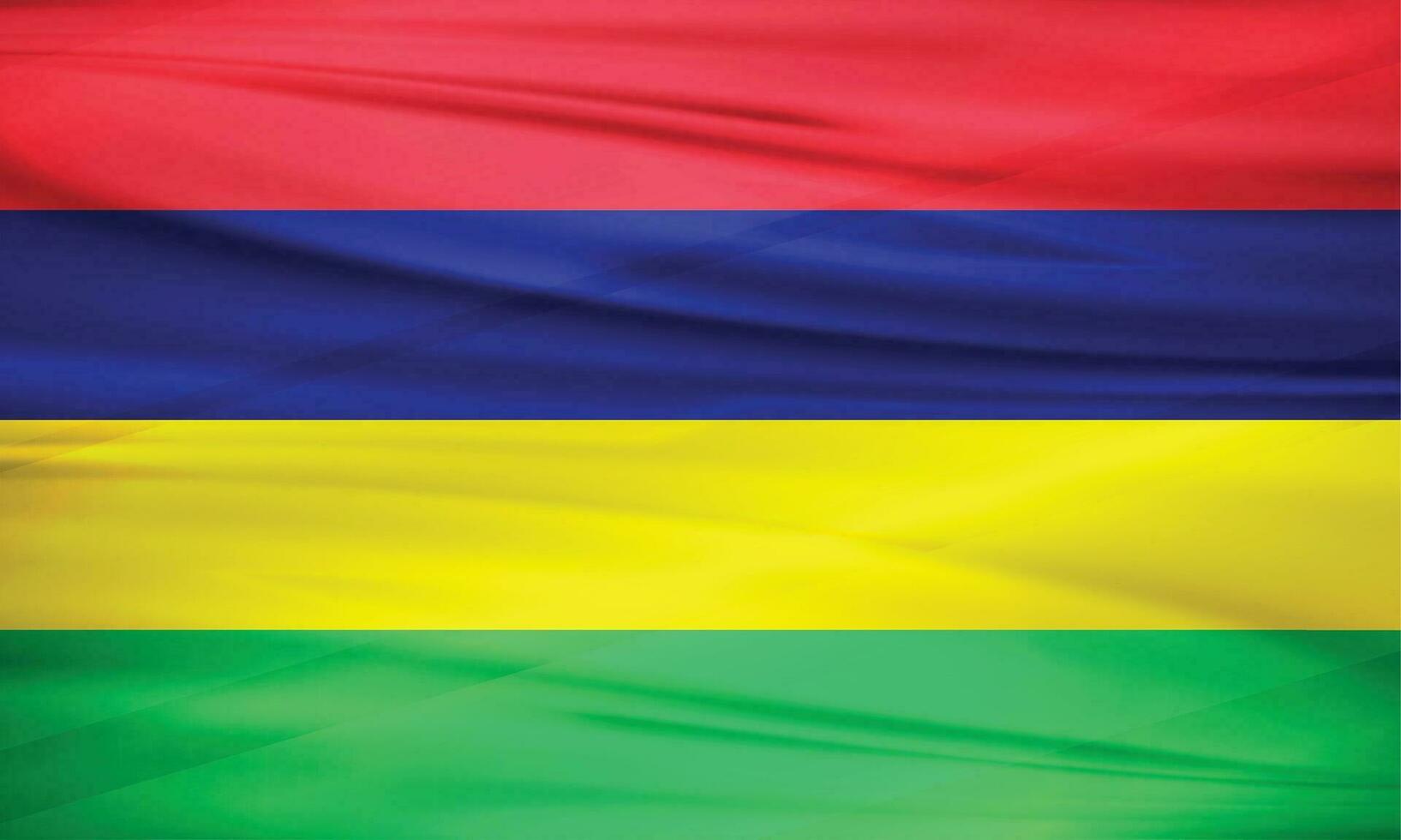 Illustration von Mauritius Flagge und editierbar Vektor von Mauritius Land Flagge