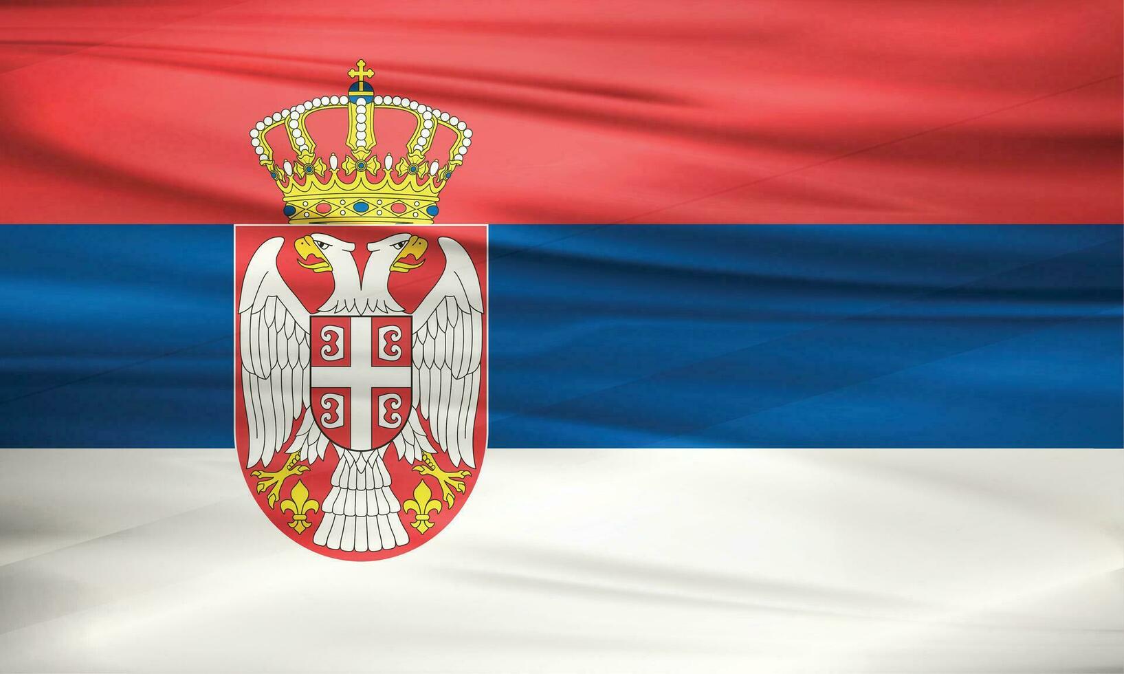 Illustration von Serbien Flagge und editierbar Vektor von Serbien Land Flagge