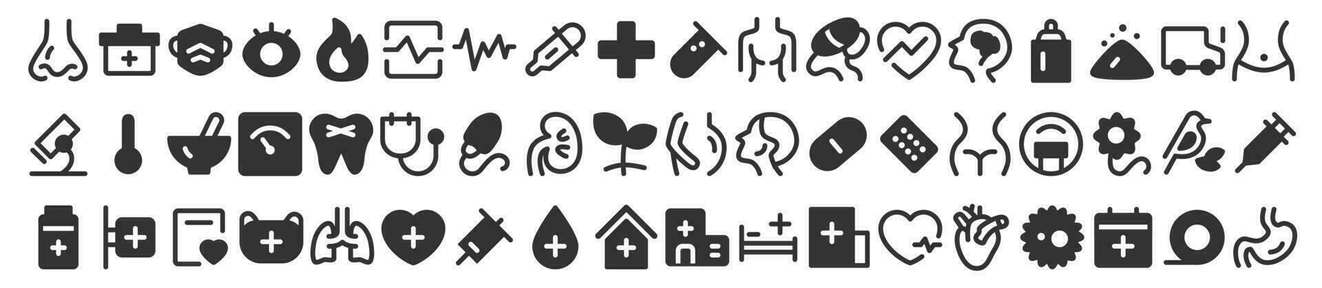 sjukvård - tunn linje vektor ikon uppsättning. pixel perfekt. redigerbar stroke. de uppsättning innehåller ikoner sjukvård och medicin, läkare, telemedicin, medicinsk examen, elektrokardiografi, först hjälpa, ambulans