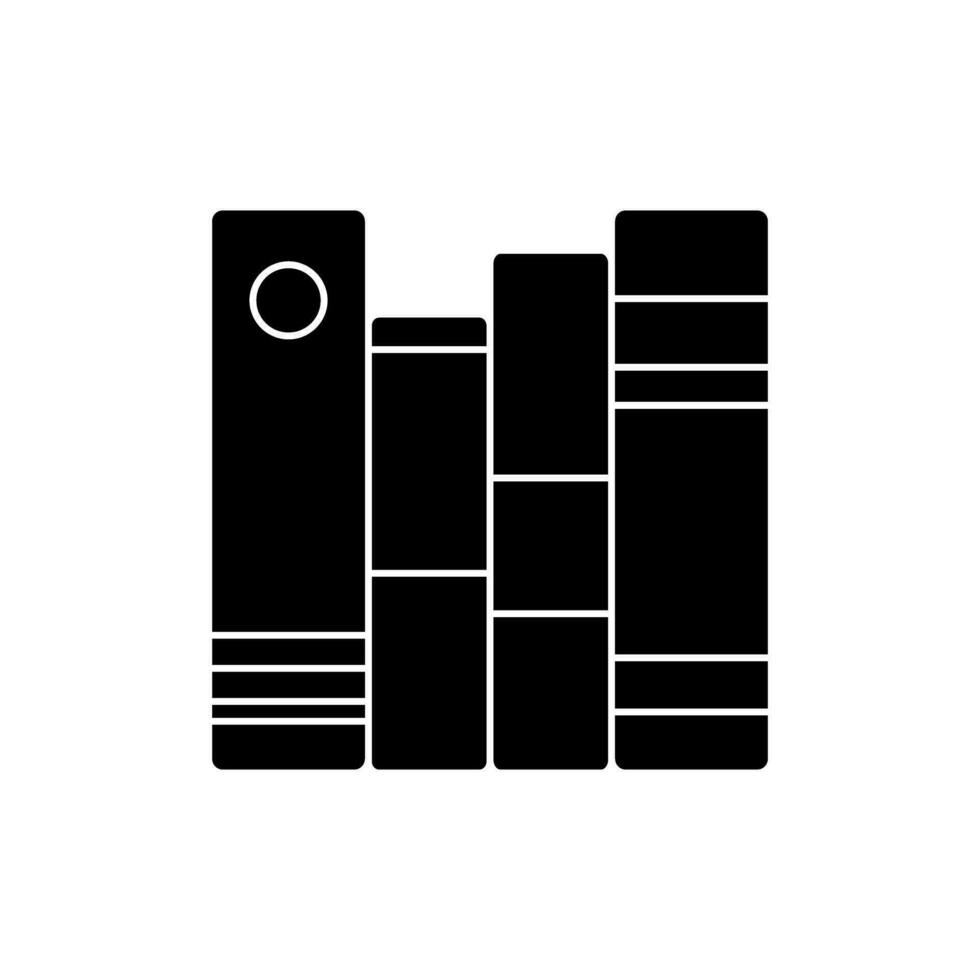 Bücher Symbol Vektor. Bibliothek Illustration unterzeichnen. Archiv Symbol. Lehrbücher Logo. vektor