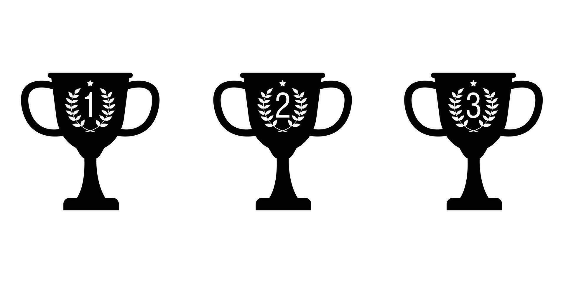 Trophäe Symbol Design. Champion Belohnung Zeichen und Symbol. vektor