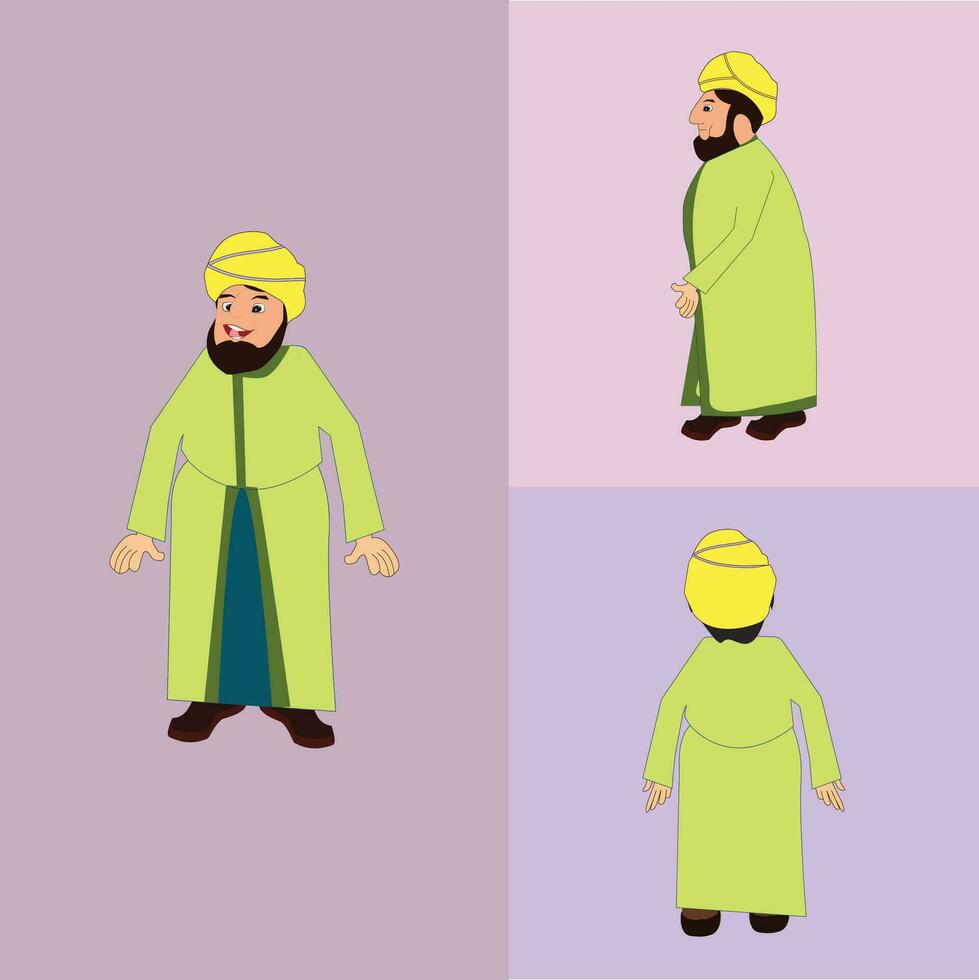 muslim man i traditionell vektor