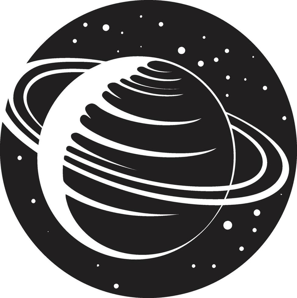 astronomisk undra planet ikon design planet omfamning vektor logotyp emblem