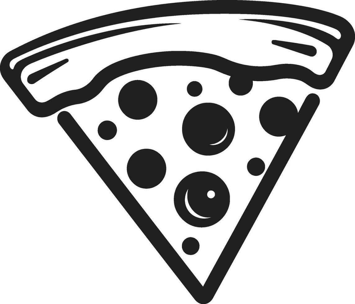 överlägsen pizza skiva smart logotyp ikon design smaklös skiva glädje pizza logotyp vektor