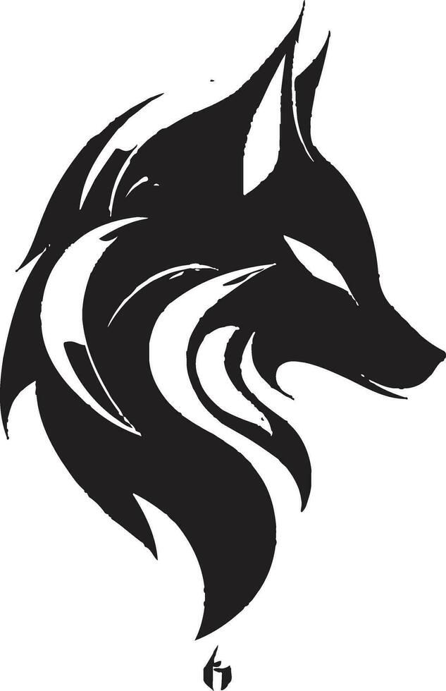 Geist von das Pack Wolf Kennzeichen Augen von das Wildnis Wolf Insignien vektor