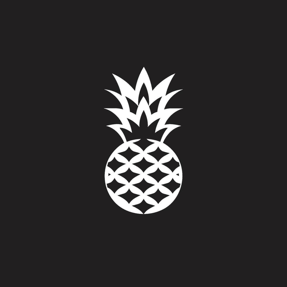 exotisch Eleganz schwarz Ananas Emblem tropisch Charme Ananas Vektor Symbol