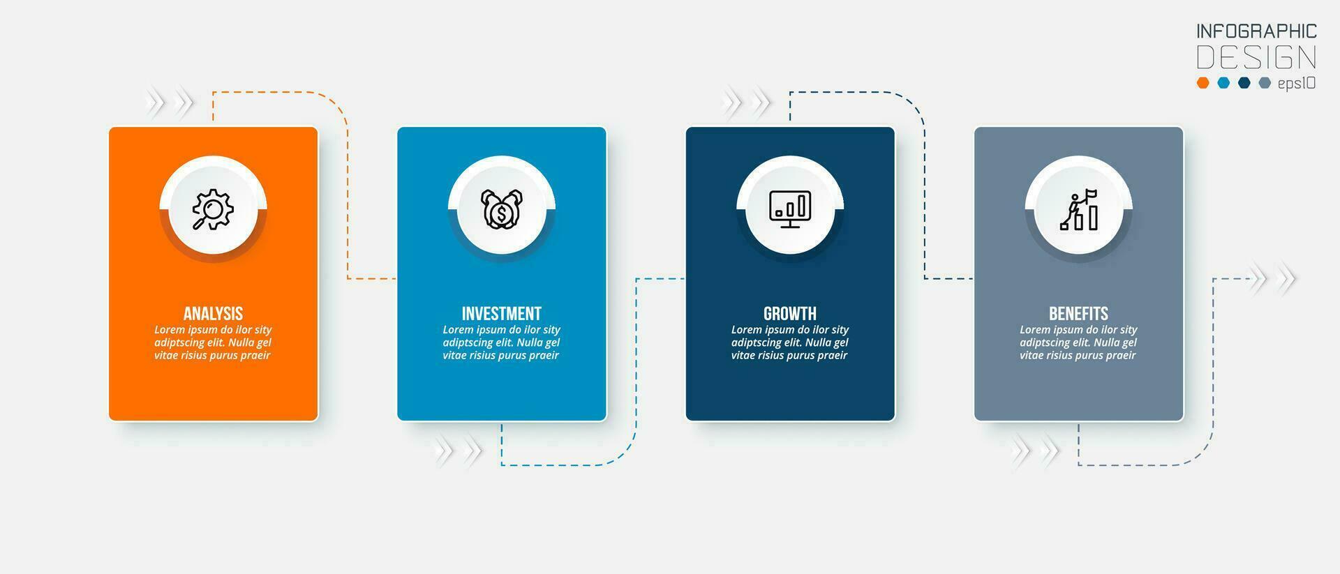 Geschäftskonzept Infografik Vorlage mit Option. vektor