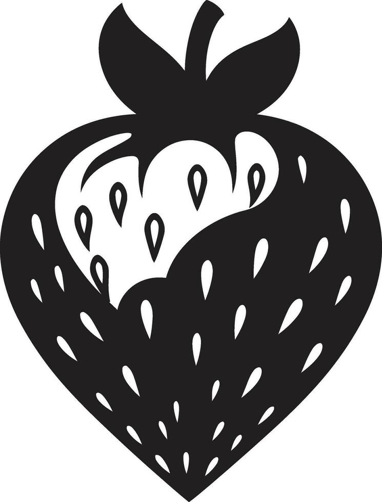 scharlakansrött känsla jordgubb logotyp mogen strålglans jordgubb emblem vektor