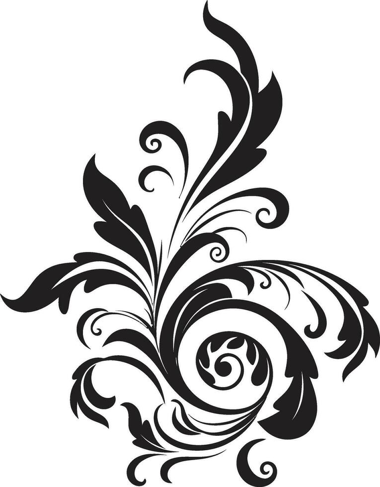 aufwendig blüht Vektor Blumen- Emblem blühen Brillanz dekorativ Element Design
