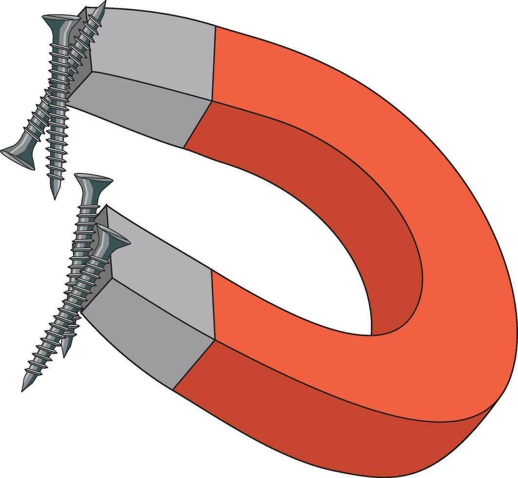 Magnet mit zwei Stangen vektor