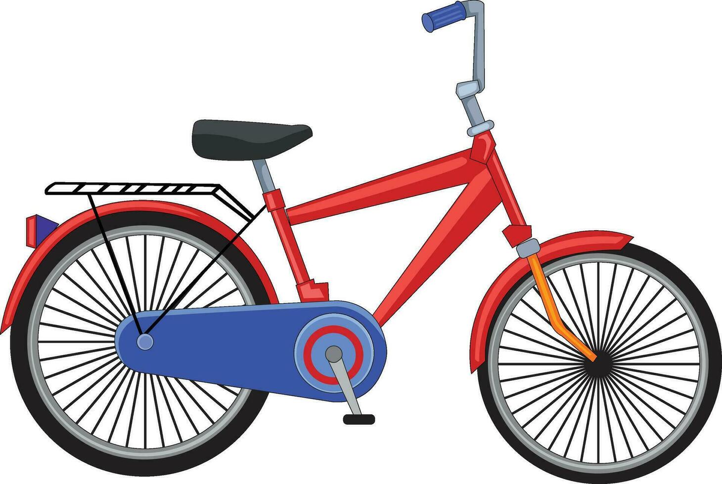 ein rot Fahrrad vektor