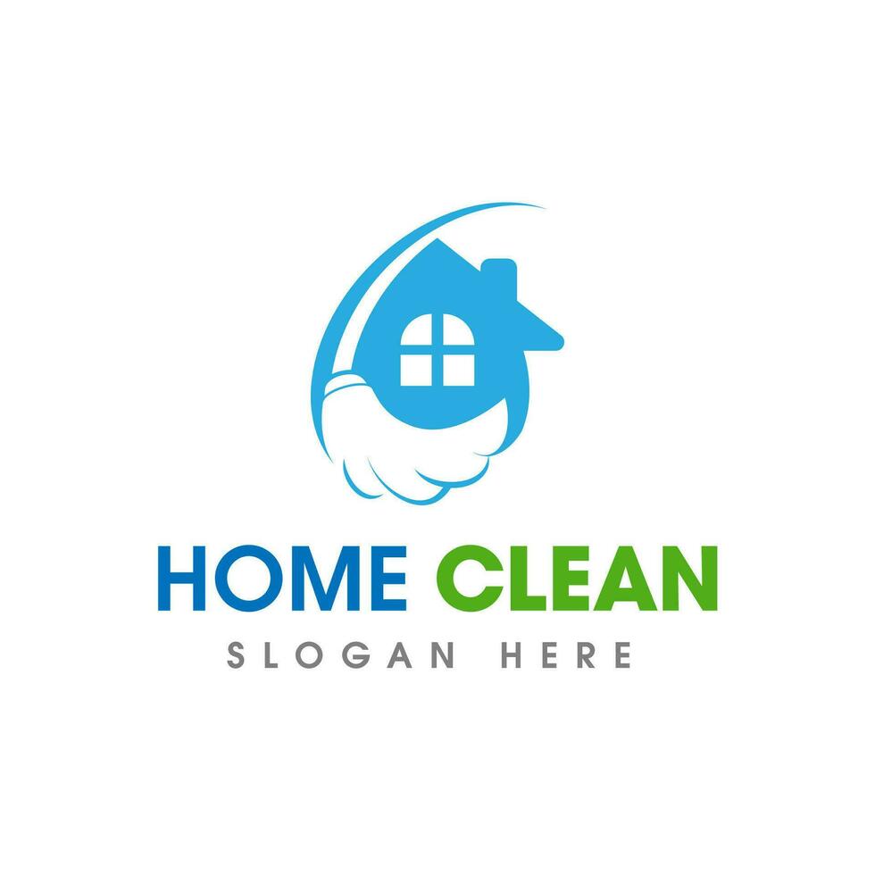 hus rengöring service företag logotyp symbol ikon design mall vektor