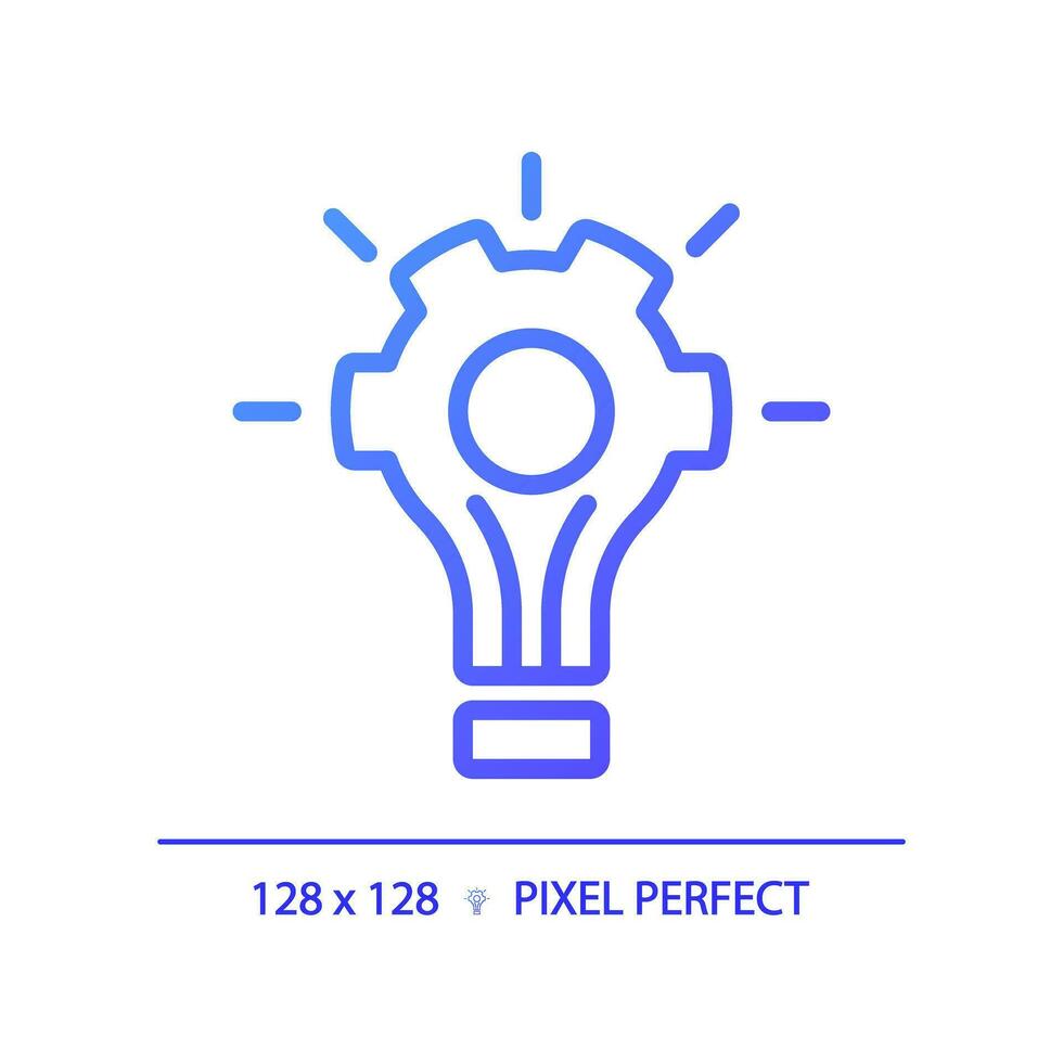 2d pixel perfekt lutning problem lösning ikon, isolerat vektor, tunn linje lila illustration representerar mjuk Kompetens. vektor