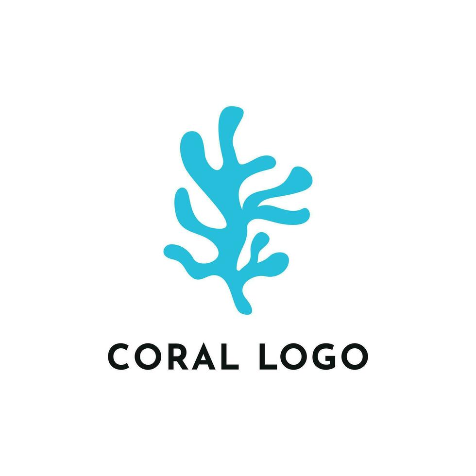 Koralle Seetang Logo Design Idee vektor