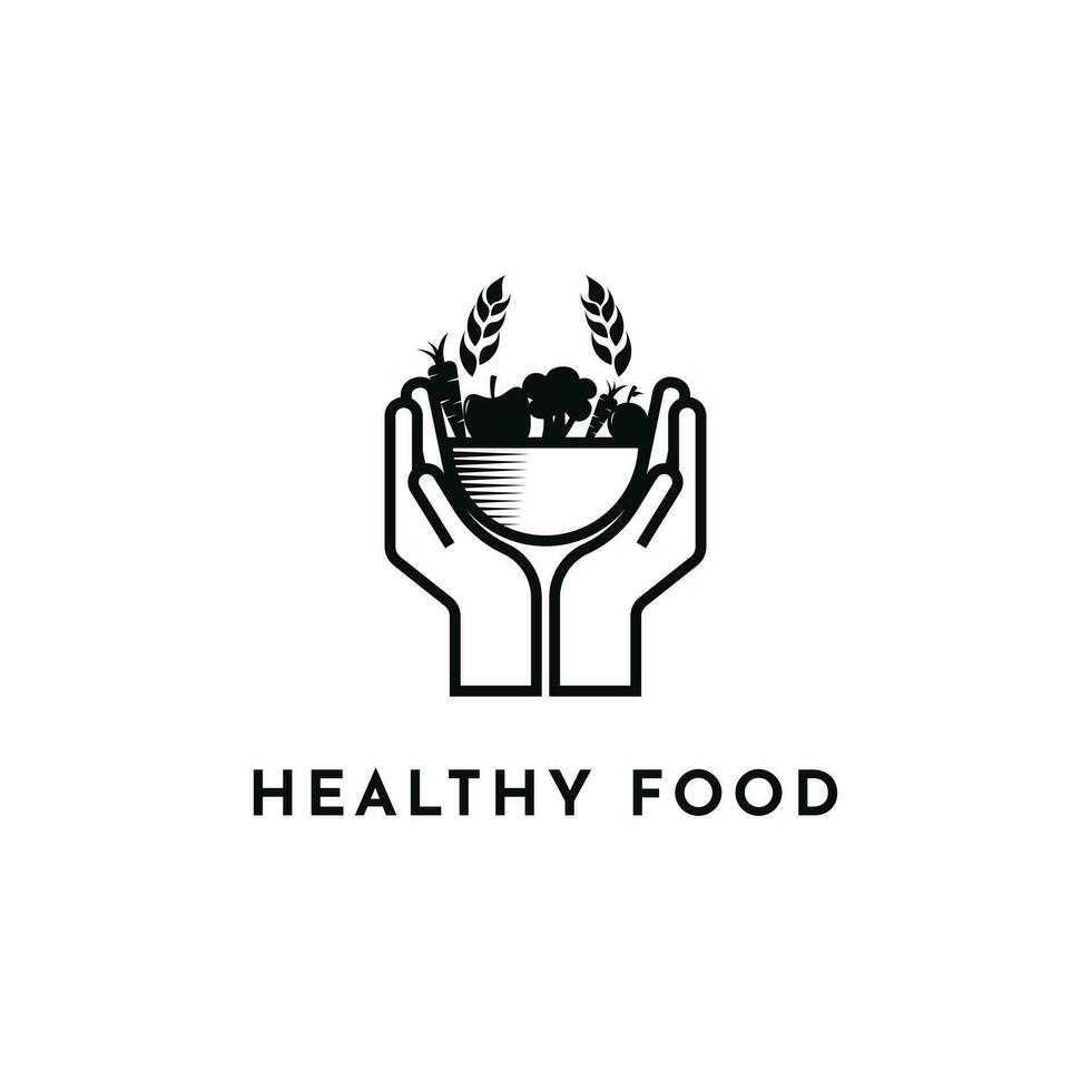 gesund Essen Logo Konzept Design Idee vektor