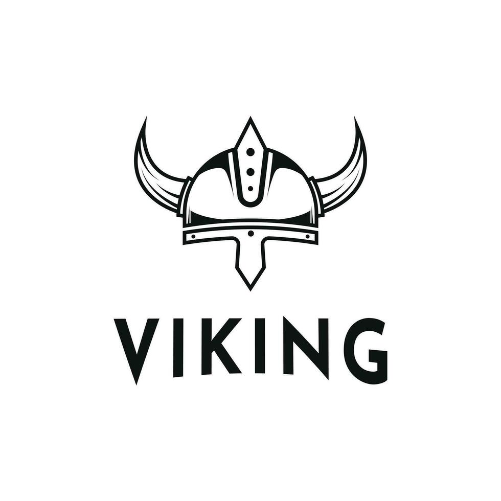 viking hjälm logotyp design aning vektor