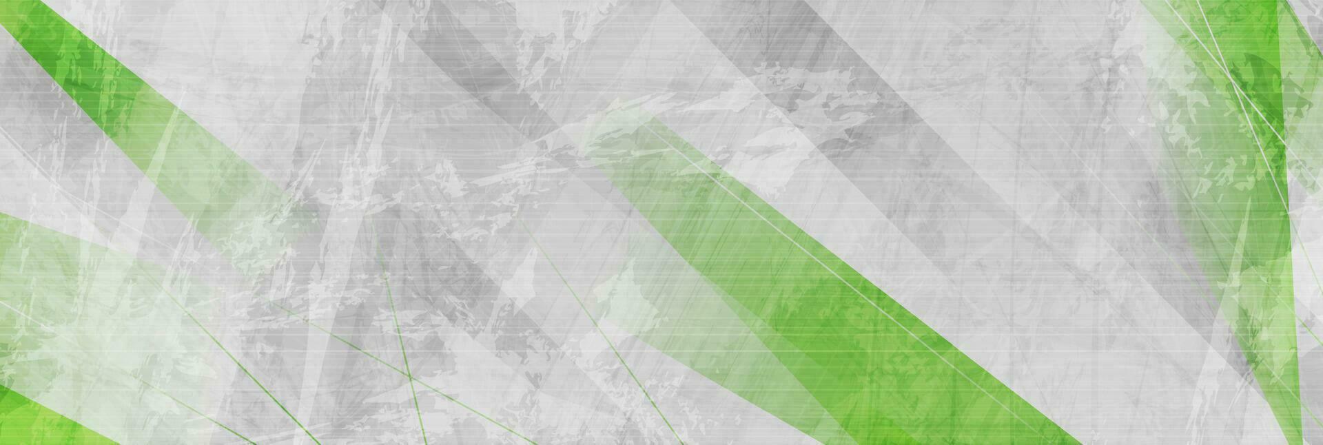 Grün und grau Grunge Streifen abstrakt Banner Design vektor