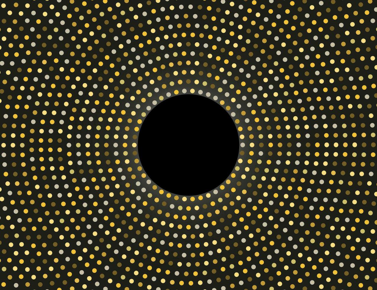 gyllene cirkel, prickar färgad., abstrakt. vektor illustration.
