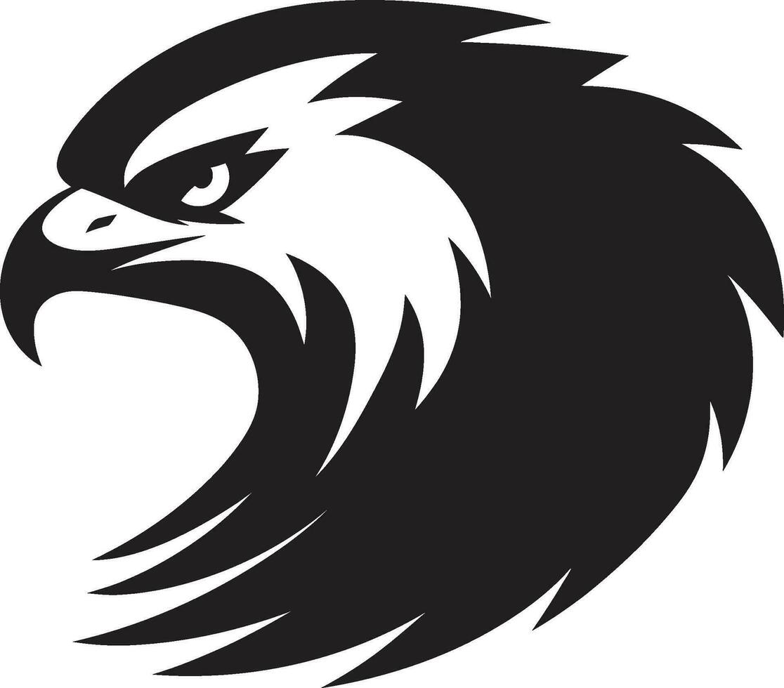 kunglig fågel av byte Örn logotyp glyf flyg s elegans svart Örn emblem vektor
